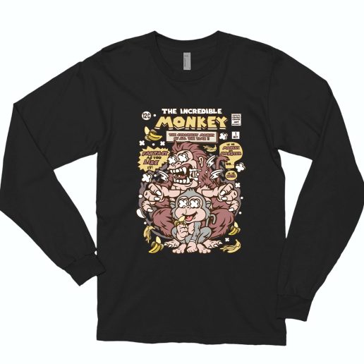 Incredible Monkey Funny Long Sleeve T shirt