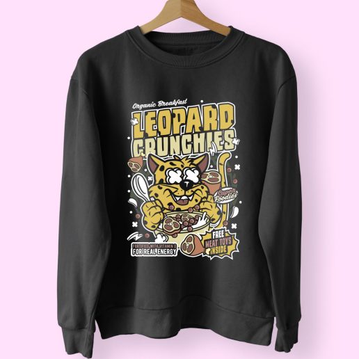 Leopard Crunchies Funny Graphic Sweatshirt