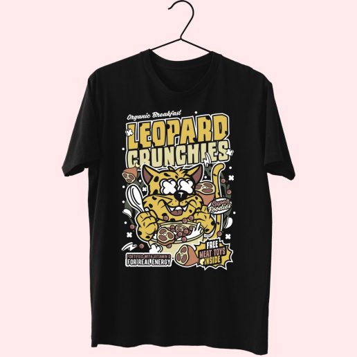 Leopard Crunchies Funny Graphic T Shirt