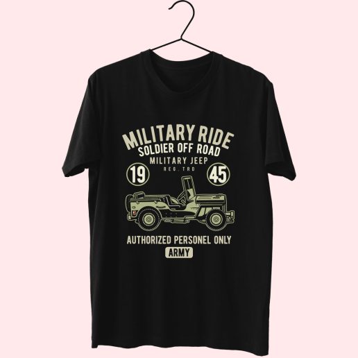 Military Ride Funny Graphic T Shirt