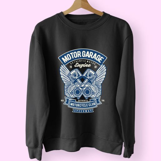 Motor Garage Funny Graphic Sweatshirt