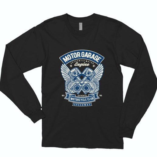 Motor Garage Funny Long Sleeve T shirt