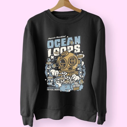 Ocean Loops Funny Graphic Sweatshirt