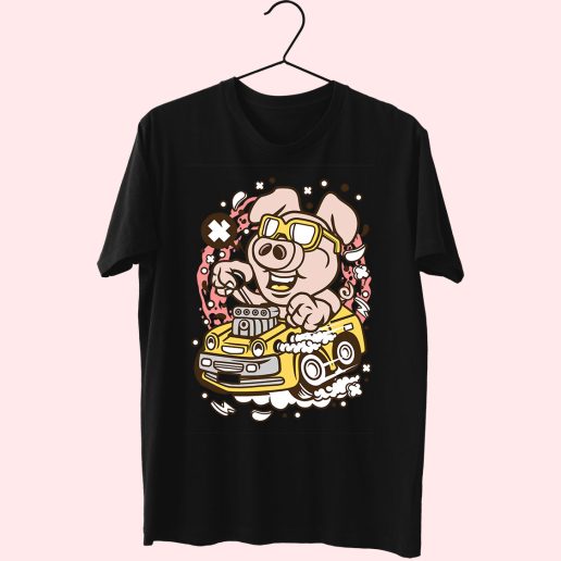 Oink Hotrod Funny Graphic T Shirt
