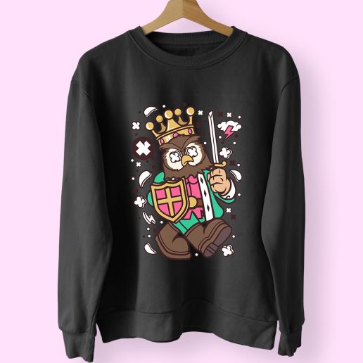 Owl King Funny Graphic Sweatshirt