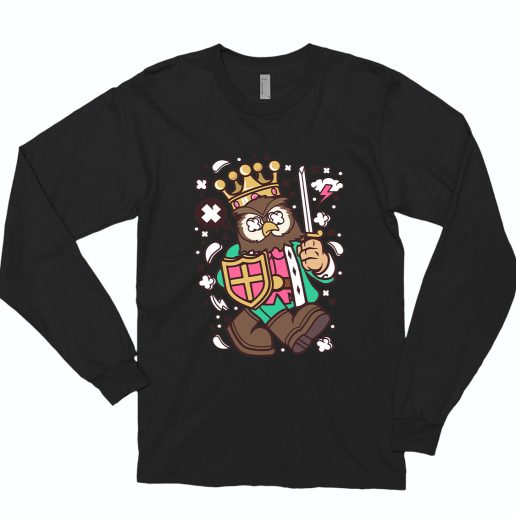 Owl King Funny Long Sleeve T shirt