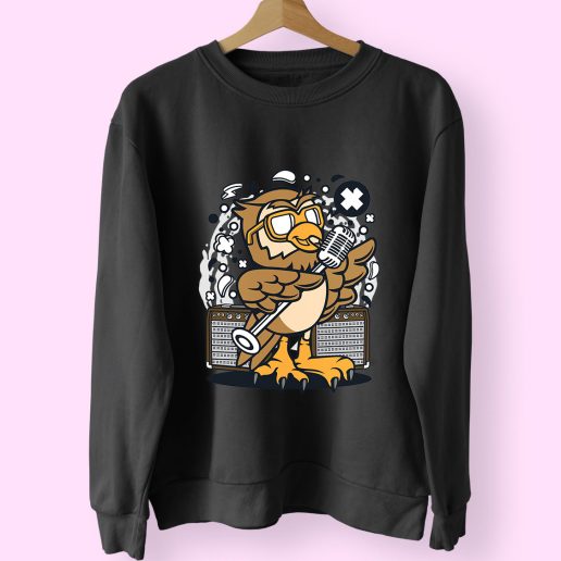 Owl Singer Funny Graphic Sweatshirt