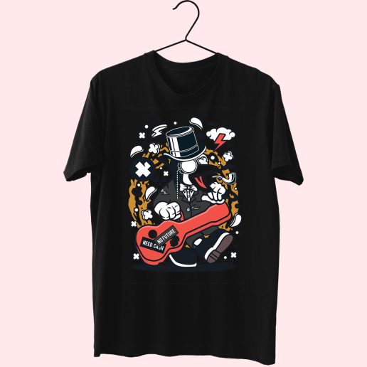 Penguin Guitar Funny Graphic T Shirt