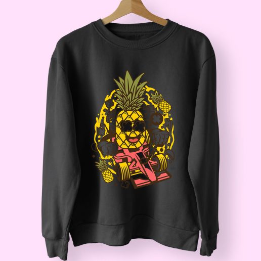 Pineapple Formula Racer Funny Graphic Sweatshirt