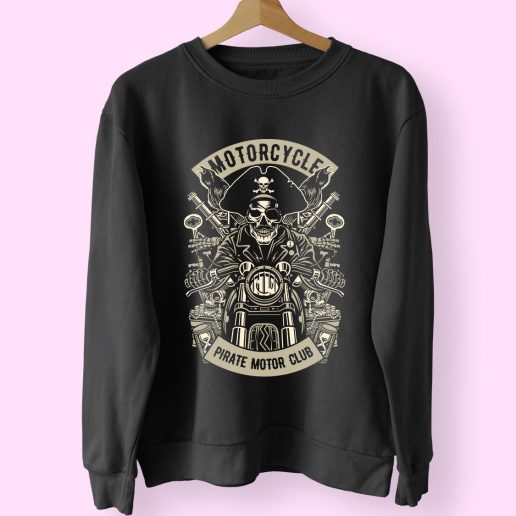 Pirate Motorcycle Club Funny Graphic Sweatshirt