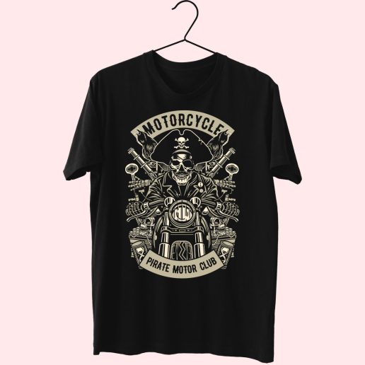 Pirate Motorcycle Club Funny Graphic T Shirt