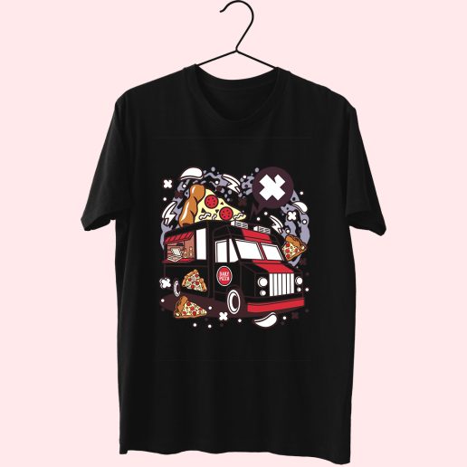 Pizza Van Funny Graphic T Shirt