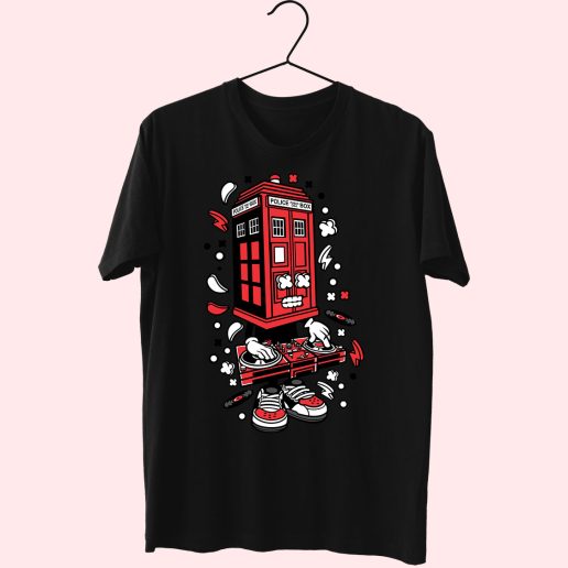 Police Box Dj Funny Graphic T Shirt