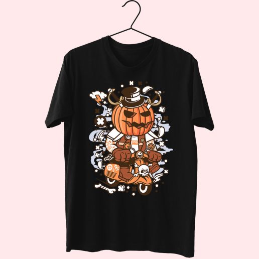 Pumpkin Scooter Funny Graphic T Shirt