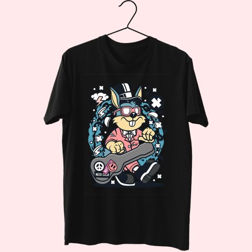 Rabbit Guitar Funny Graphic T Shirt