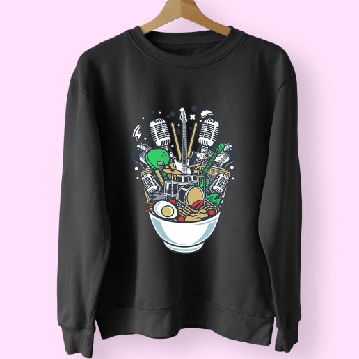 Ramen Rock Funny Graphic Sweatshirt