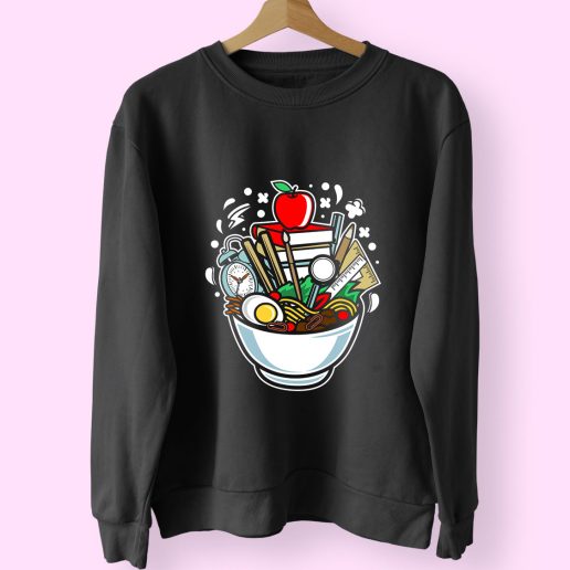 Ramen School Funny Graphic Sweatshirt