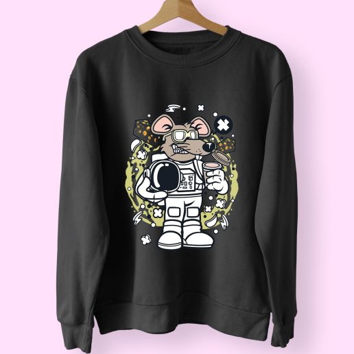 Rat Astronaut Funny Graphic Sweatshirt