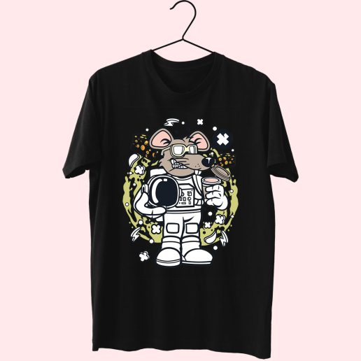 Rat Astronaut Funny Graphic T Shirt