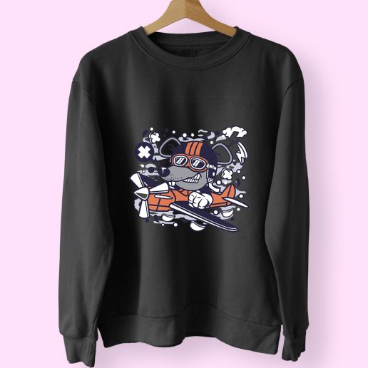 Rat Pilot Funny Graphic Sweatshirt