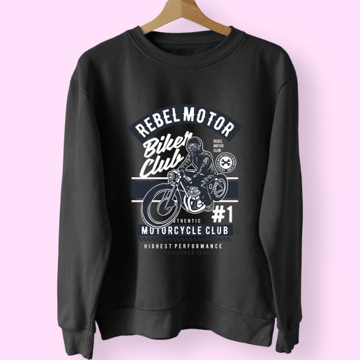 Rebel Motor Club Funny Graphic Sweatshirt