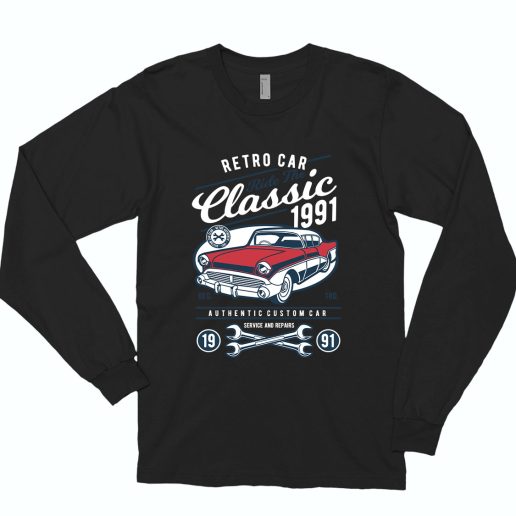 Retro Classic Car Funny Long Sleeve T shirt