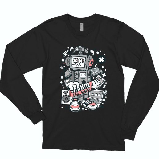 Robot Machine Funny Long Sleeve T shirt