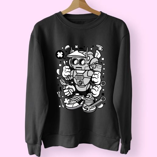 Robot Tools Funny Graphic Sweatshirt