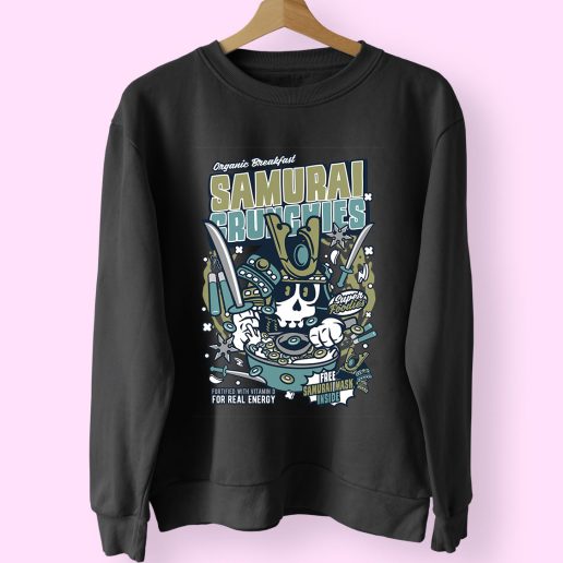 Samurai Crunches Funny Graphic Sweatshirt