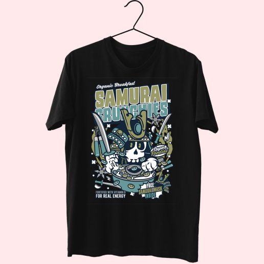 Samurai Crunches Funny Graphic T Shirt