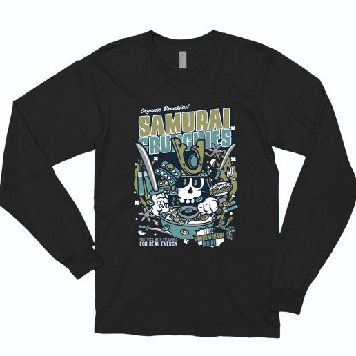 Samurai Crunches Funny Long Sleeve T shirt