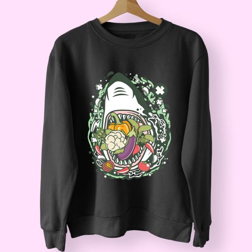 Shark Vegetable Funny Graphic Sweatshirt