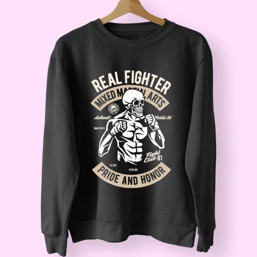 Skull Fighter Funny Graphic Sweatshirt