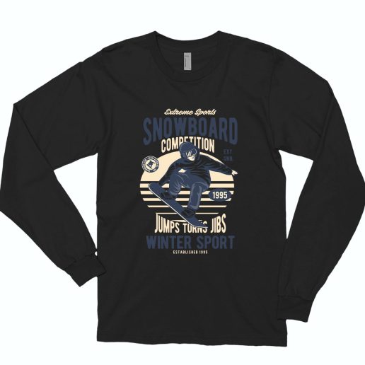 Snowboard Funny Long Sleeve T shirt