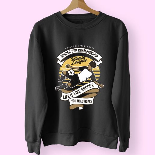 Soccer Cup Championship Funny Graphic Sweatshirt