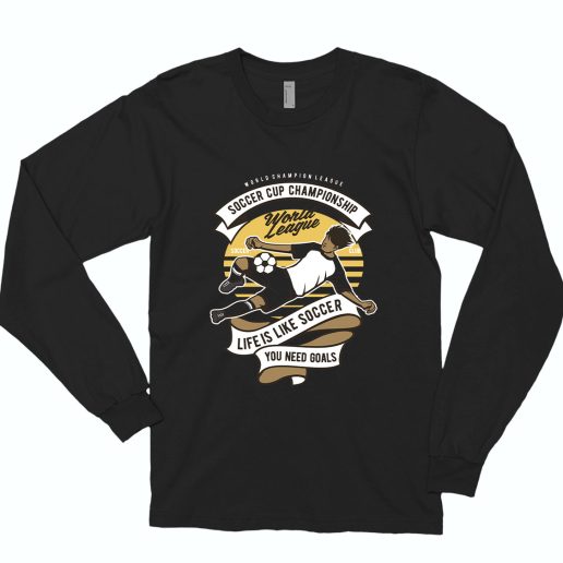 Soccer Cup Championship Funny Long Sleeve T shirt