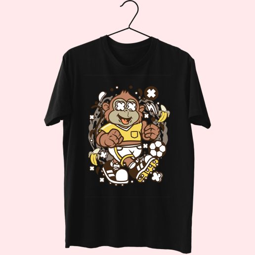 Soccer Monkey Funny Graphic T Shirt