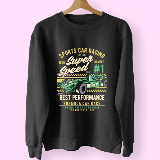 Sports Car Racing Funny Graphic Sweatshirt