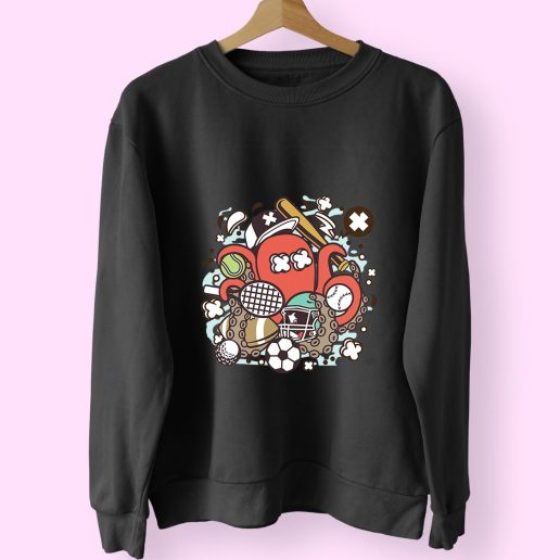 Sports Octopus Funny Graphic Sweatshirt