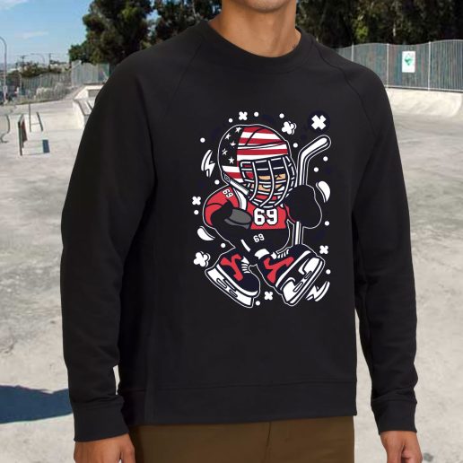 Streetwear Sweatshirt American Hockey Kid