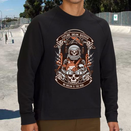 Streetwear Sweatshirt Astronaut Skull