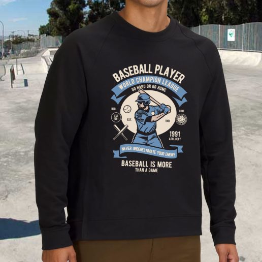 Streetwear Sweatshirt Baseball Player