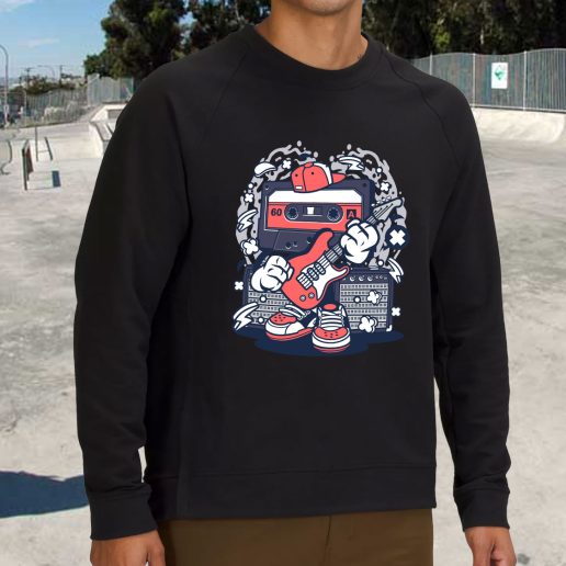 Streetwear Sweatshirt Cassette Rock Star