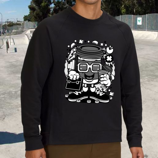 Streetwear Sweatshirt Coffee Cup Businessman