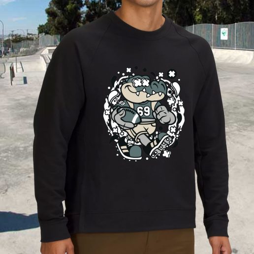 Streetwear Sweatshirt Crocodile Football