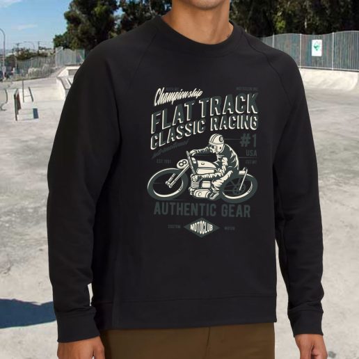 Streetwear Sweatshirt Flat Track Classic Racing