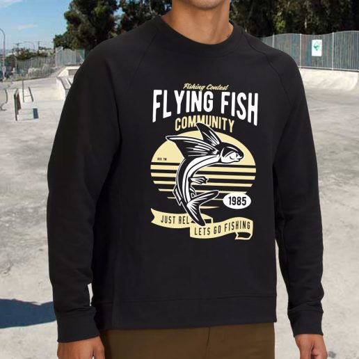 Streetwear Sweatshirt Flying Fish