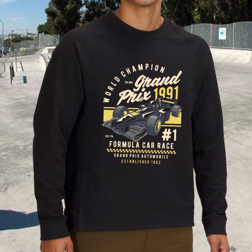 Streetwear Sweatshirt Formula Car Race