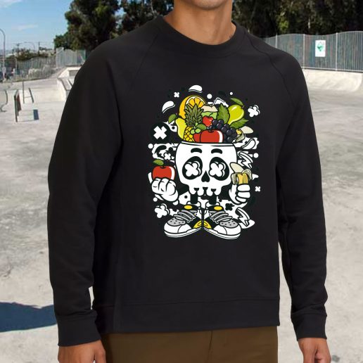 Streetwear Sweatshirt Fruit Skull Head