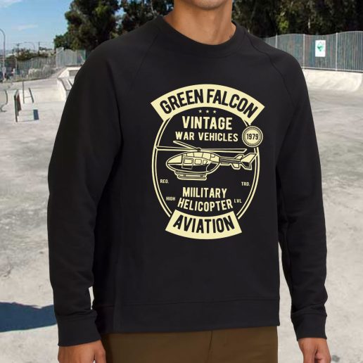 Streetwear Sweatshirt Green Falcon